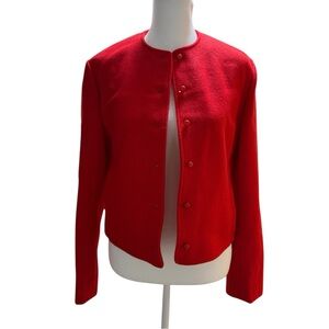 Pendleton Women's Red Blazer-10(see measurements)